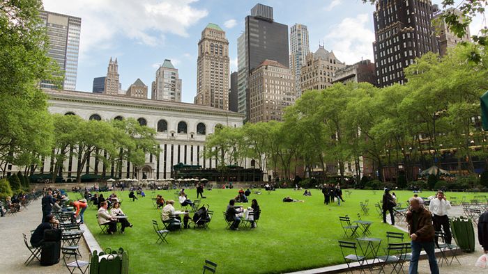 Bryant Park e la New York Public Library