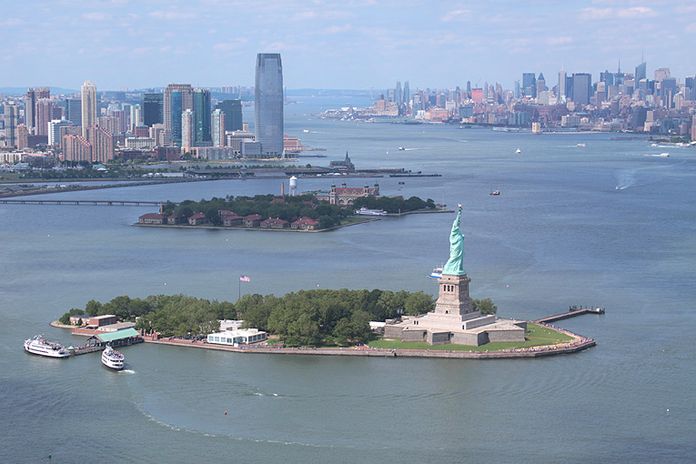 New York vista dall'elicottero