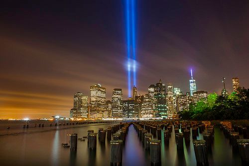11 Settembre tribute in light New York City