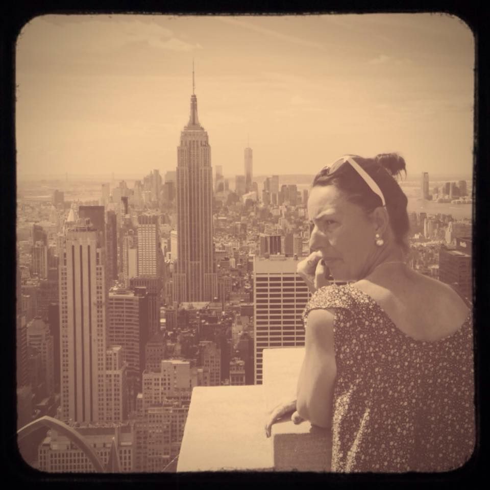 L'Empire State Building dal Top of the Rock, stile anni '50.