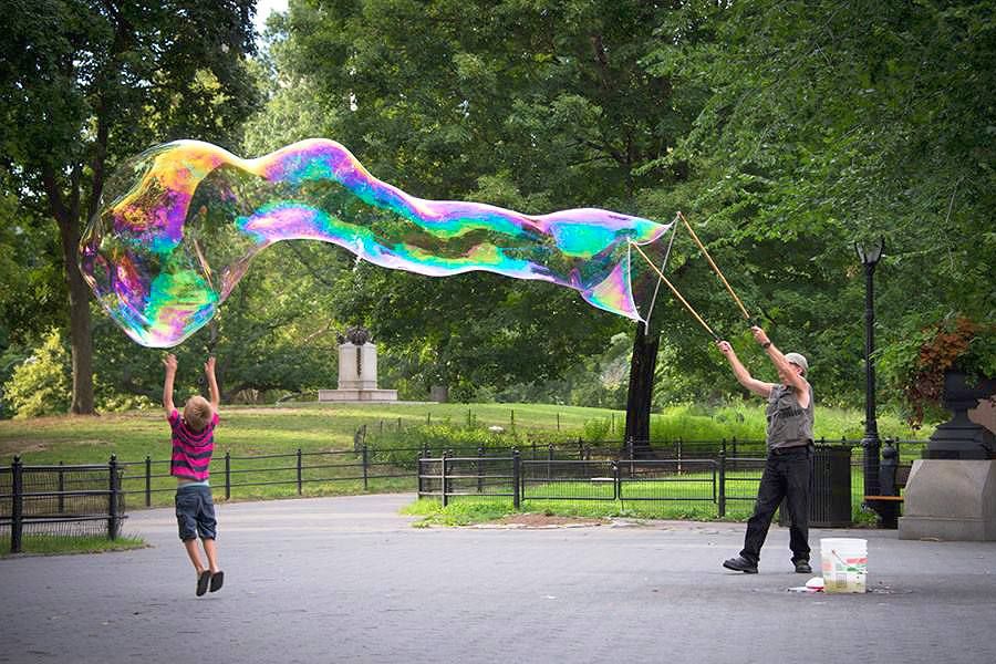 Bolle di sapone Central Park