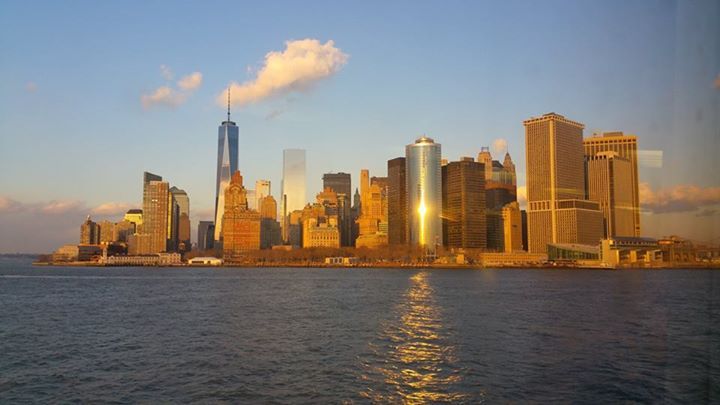 Manhattan dal traghetto di Staten Island