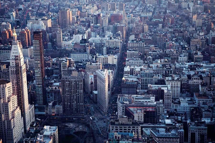 Vista il Flatiron Building dall'Empire State Building.