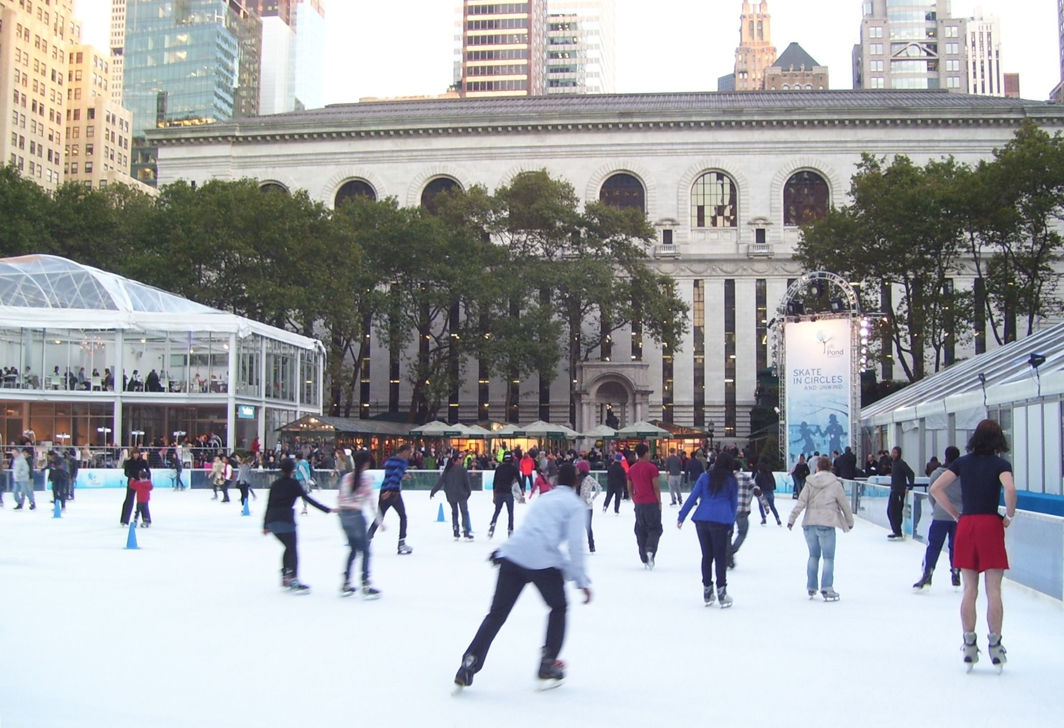 Winter Village di Bryant Park inverno New York