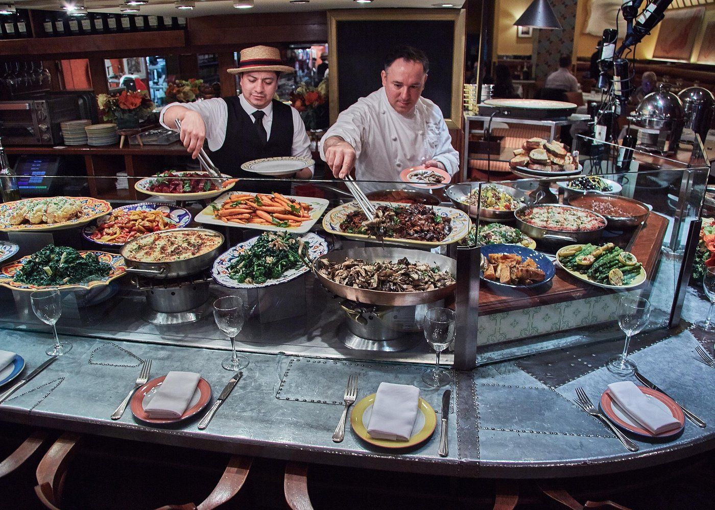 Chef du restaurant italien Trattoria Dell' Arte à New York