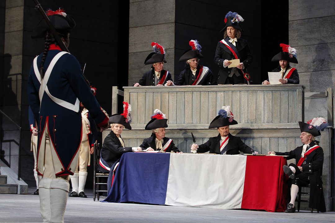 Scena dell'opera Andrea Chénier al Metropolitan Opera di New York